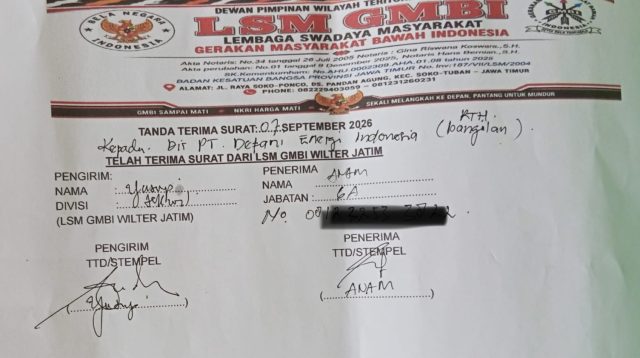 PT Defani Energi Indonesia Pemenang Tender Puluhan Miliar, GMBI Pertanyakan Alamat Perusahaan
